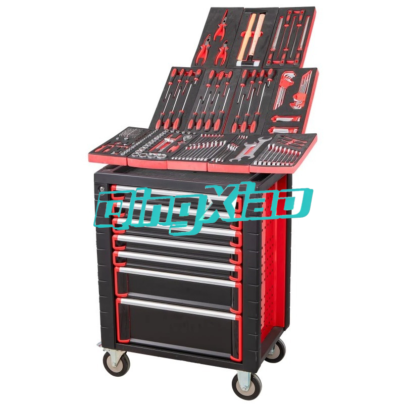 Tools Trolley For Workshop - 7-Schubladen-Werkzeugschrank mit 250 Teilen, Werkzeugwagen für