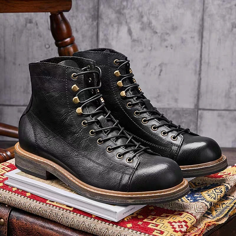 Tools Work - Handgemachte britische große Größe Männer Stiefel