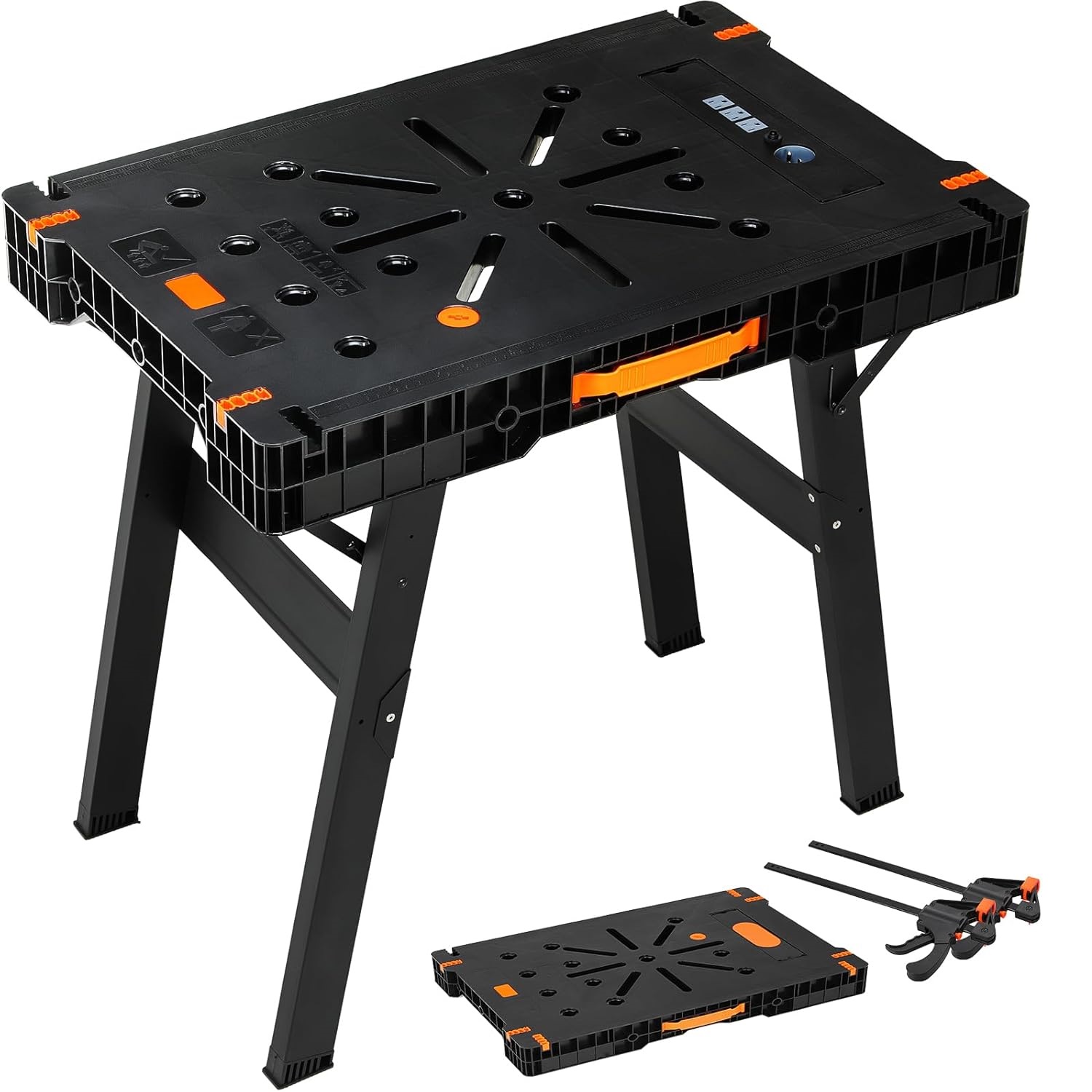 Workbench Portable Fold - Klappbare Werkbank mit Klemmen & Steckdosenleiste