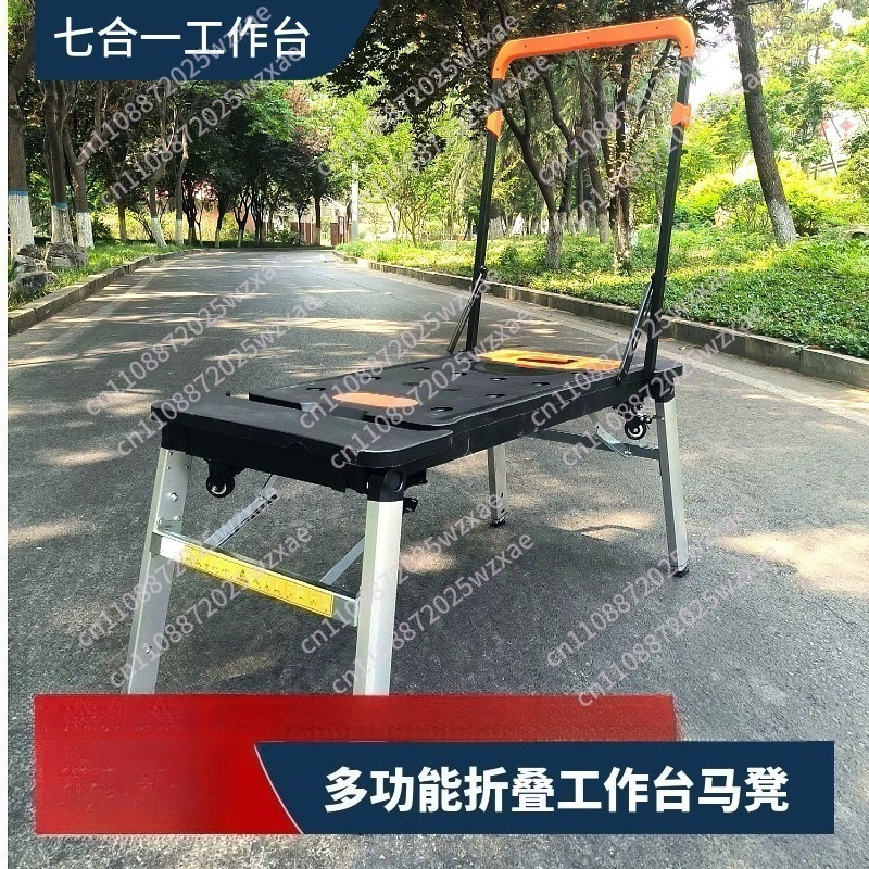Workbench Portable Fold - 7-in-1 Tragbare Werkbank, Multifunktionaler Klapp-Arbeitstisch, Sägebank,