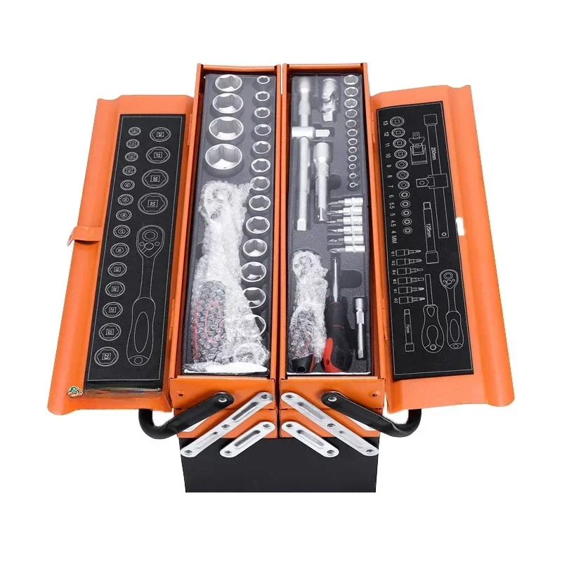 Workshop Tools Price - Werkzeugset Eisenbox Mit 3 Schubladen 72-Zahn