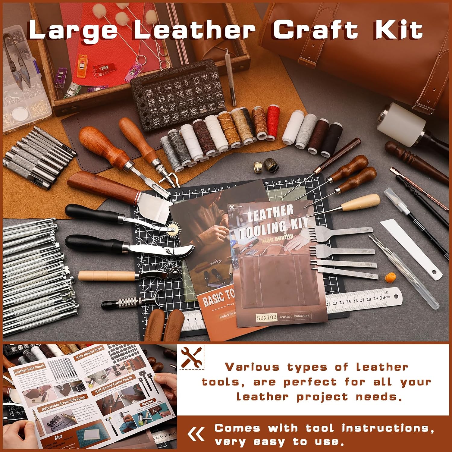 Lederbearbeitungs-Set mit Werk – Tools Work Bewertung und Preis